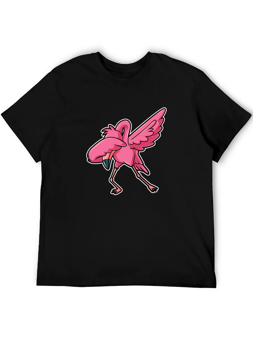 Dabbing Flamingo Graphic Tee - Trendy & Fun!