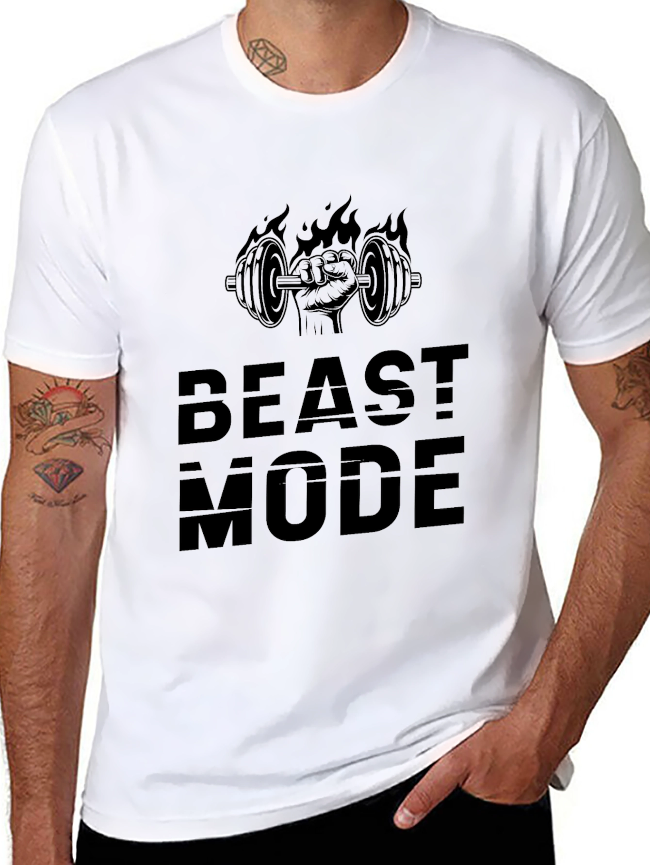 Beast Mode Black T-Shirt - Gym Workout Apparel