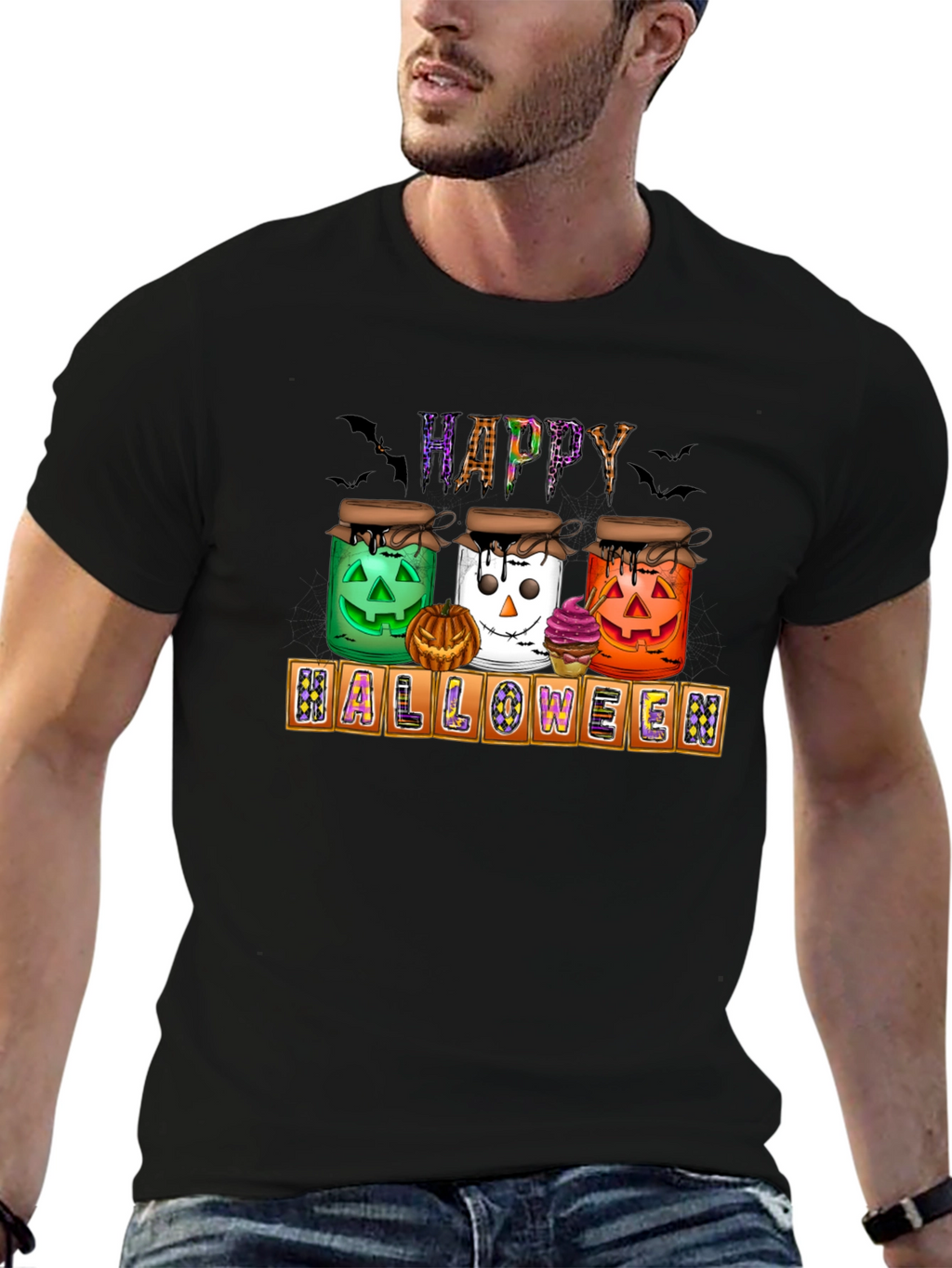 Halloween Jars T-Shirt - Happy Halloween Tee