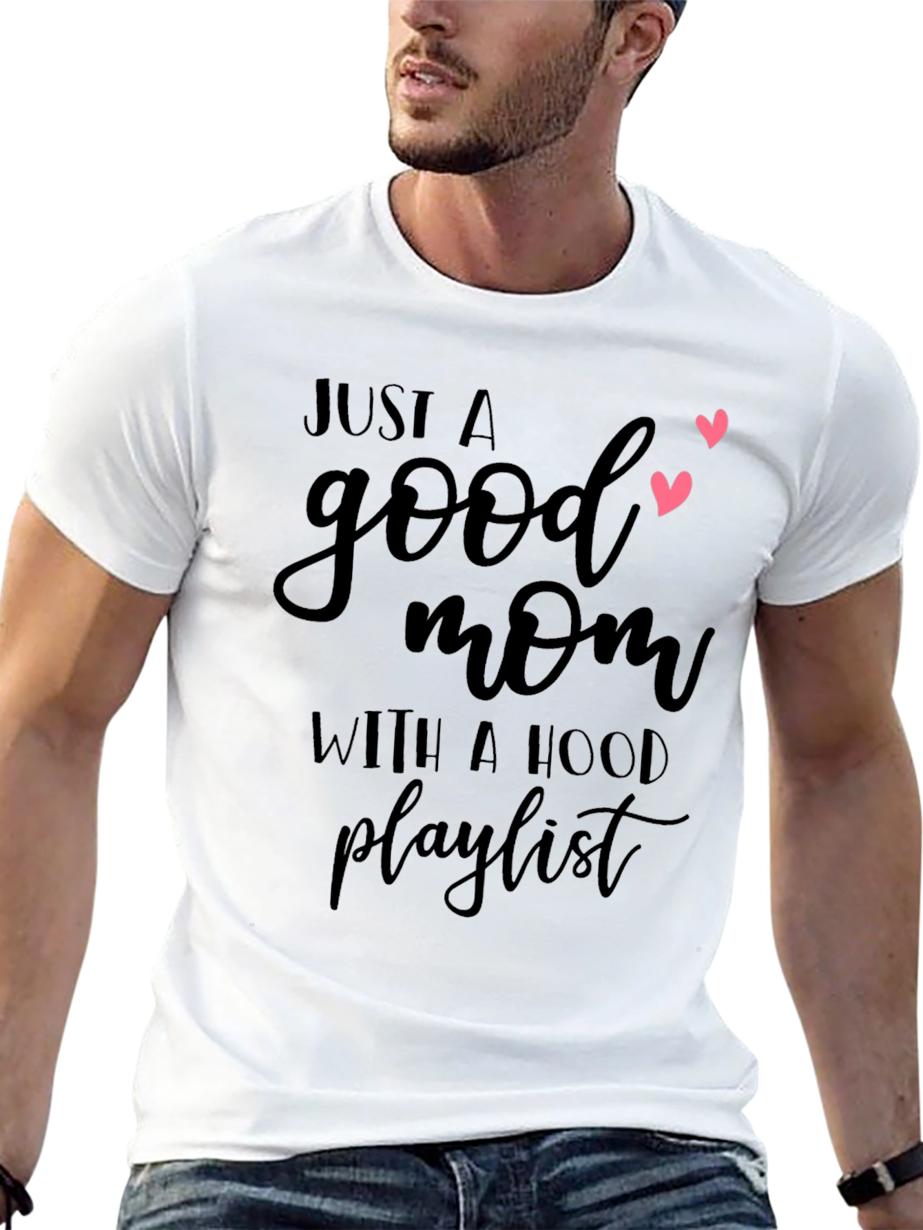 Good Mom with a Hood Playlist T-Shirt