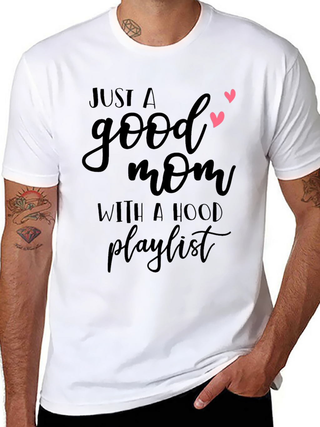 Good Mom with a Hood Playlist T-Shirt