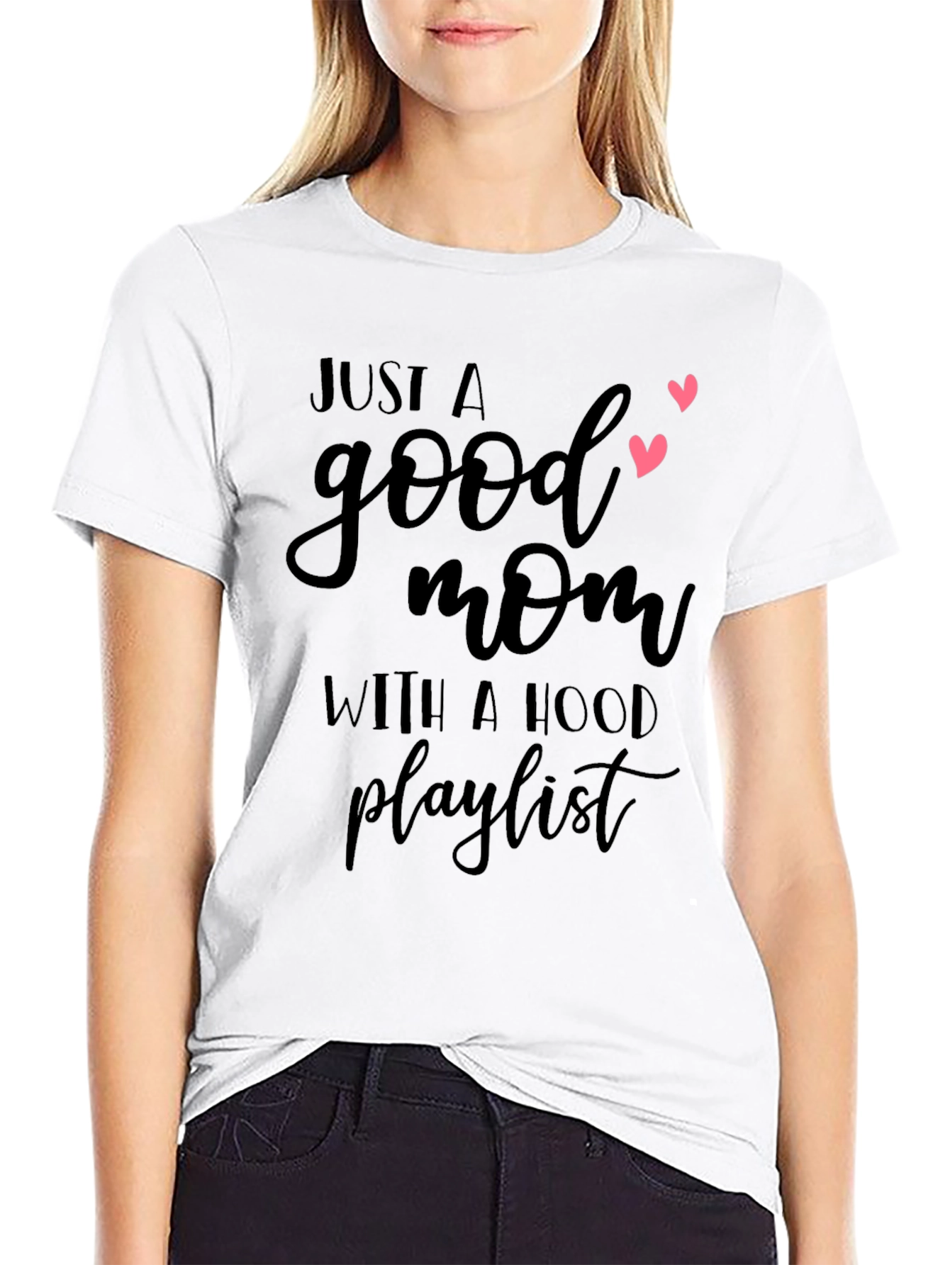 Good Mom with a Hood Playlist T-Shirt