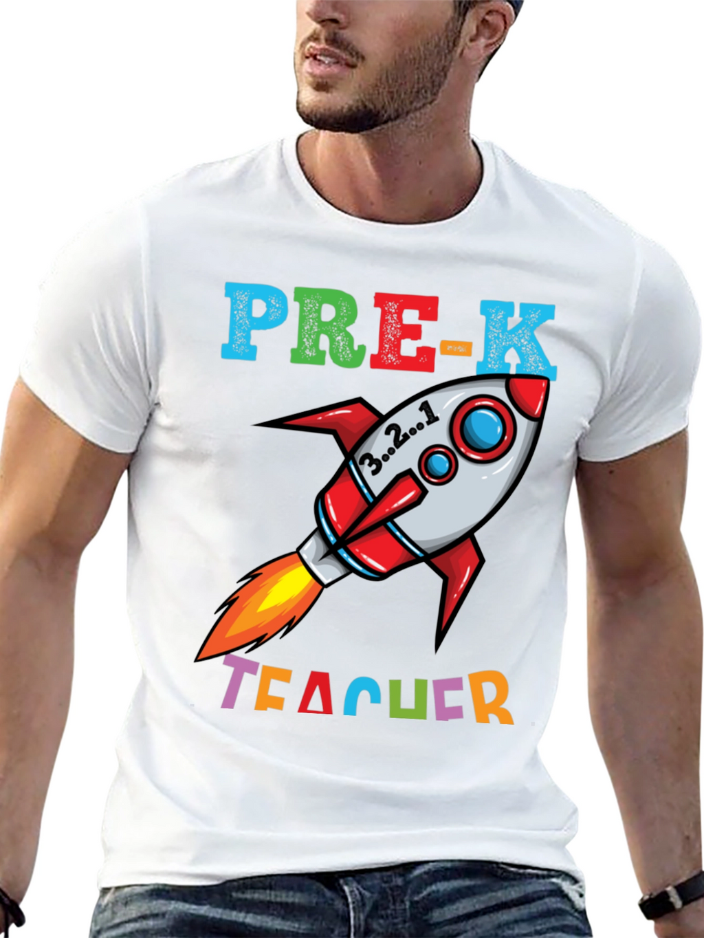 Pre-K Teacher Rocket T-Shirt - Blast Off Learning!