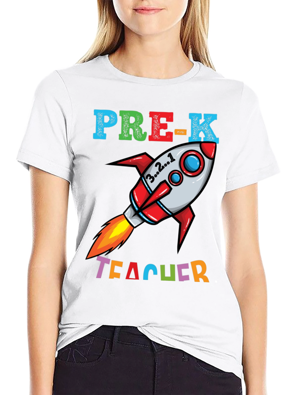 Pre-K Teacher Rocket T-Shirt - Blast Off Learning!