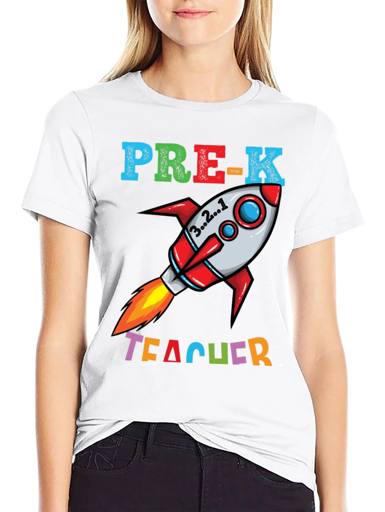 Pre-K Teacher Rocket T-Shirt - Blast Off Learning!