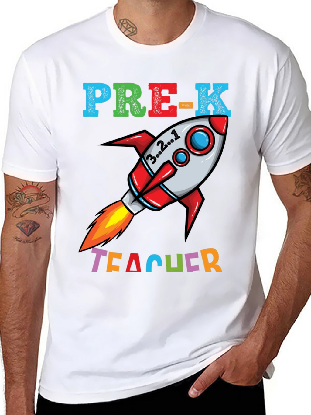 Pre-K Teacher Rocket T-Shirt - Blast Off Learning!