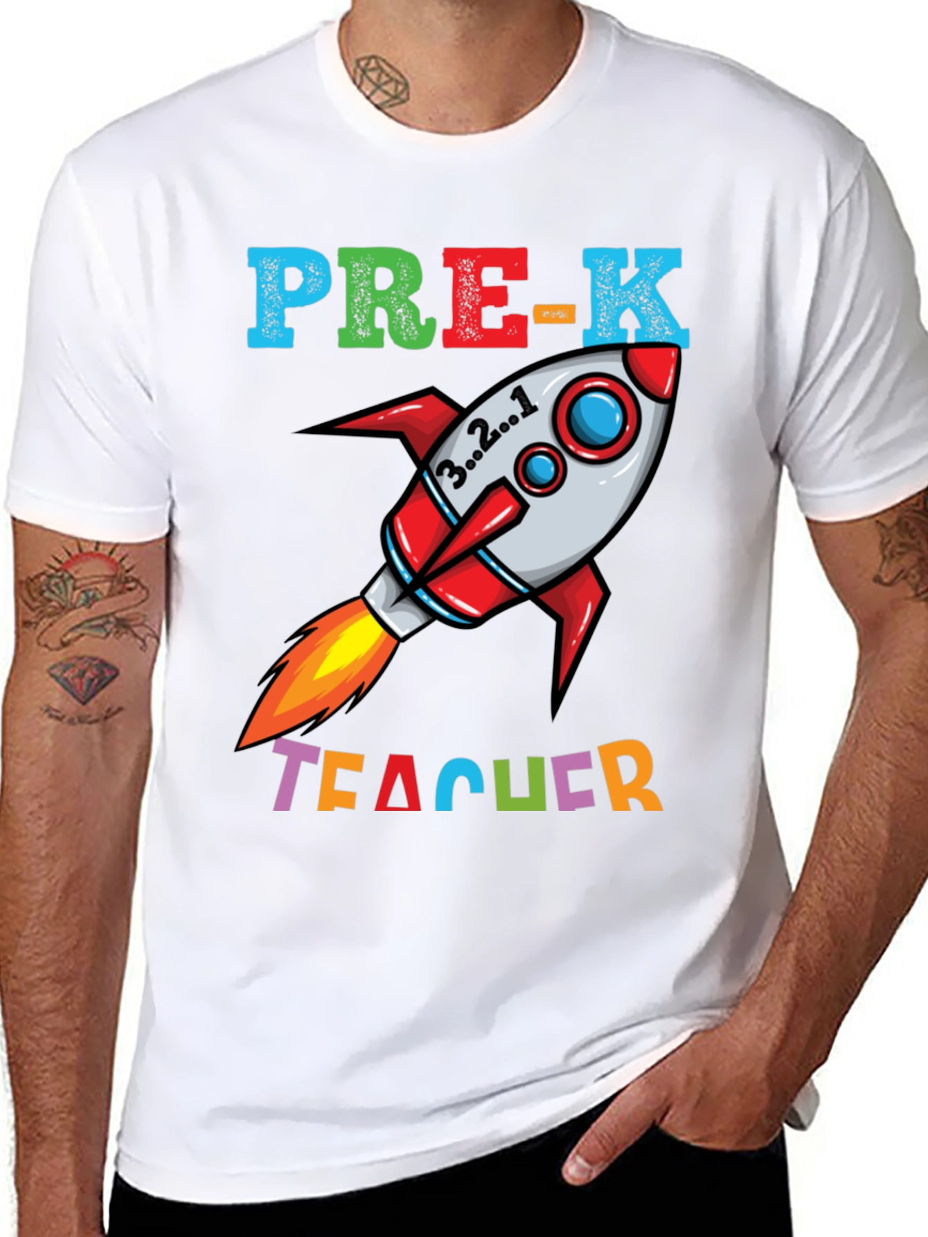 Pre-K Teacher Rocket T-Shirt - Blast Off Learning!