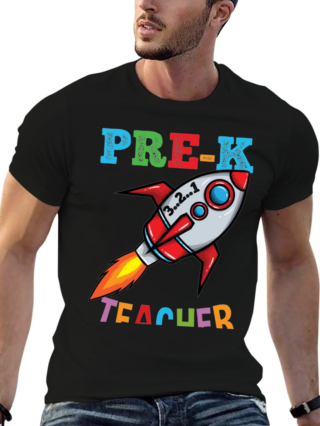 Pre-K Teacher Rocket T-Shirt - Blast Off Learning!