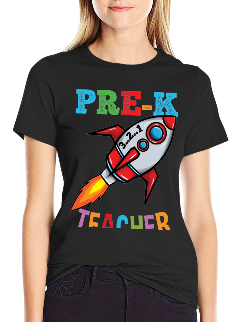 Pre-K Teacher Rocket T-Shirt - Blast Off Learning!
