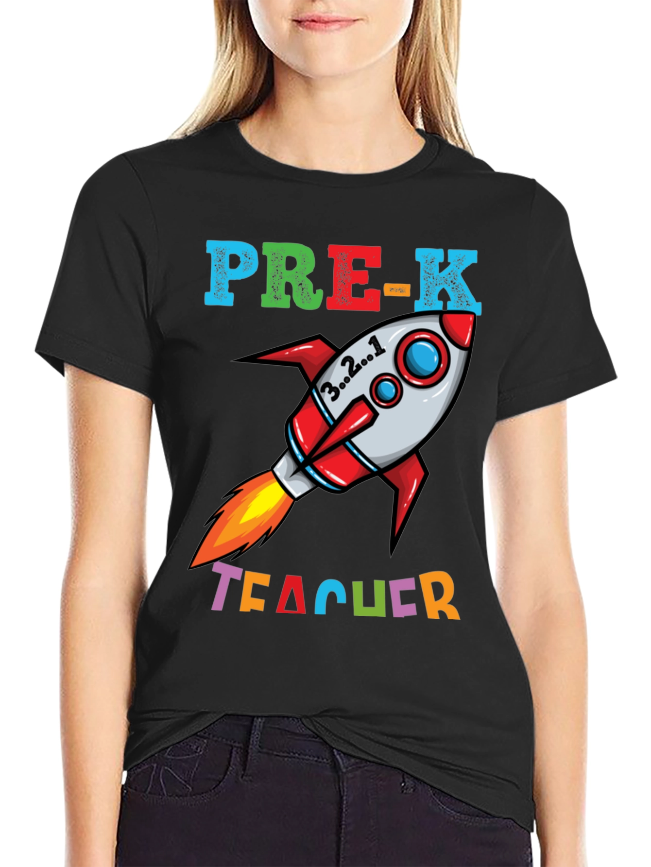 Pre-K Teacher Rocket T-Shirt - Blast Off Learning!