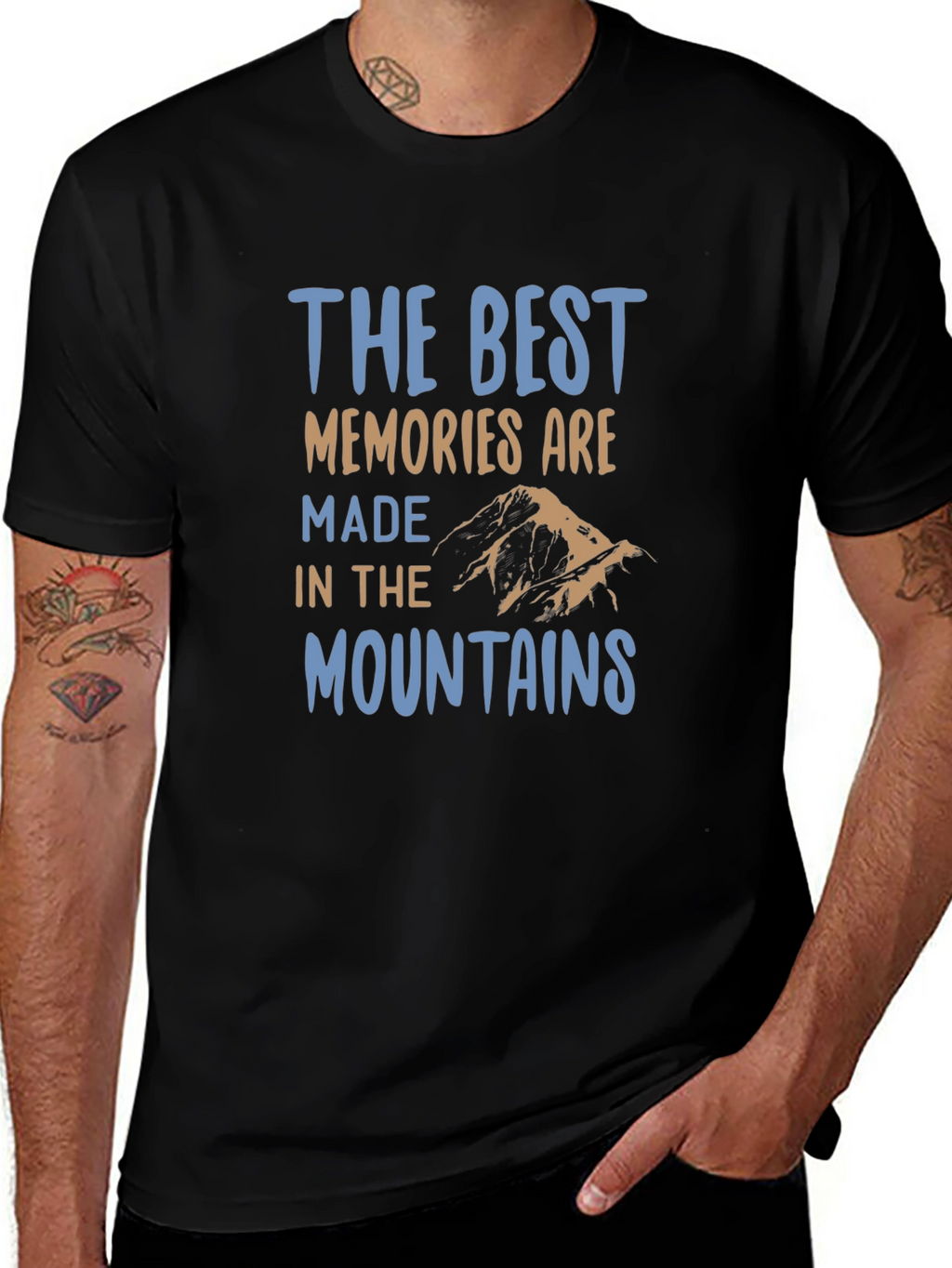 Mountains Memories Black T-Shirt