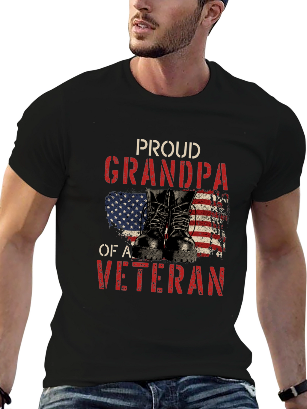 Proud Grandpa of a Veteran T-Shirt