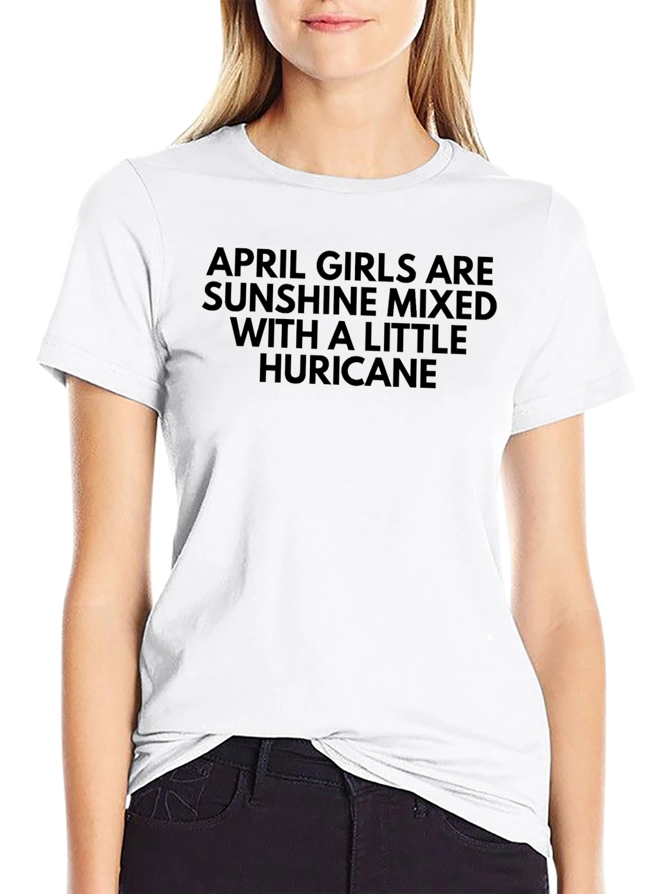 April Girls Sunshine & Hurricane Black Graphic Tee