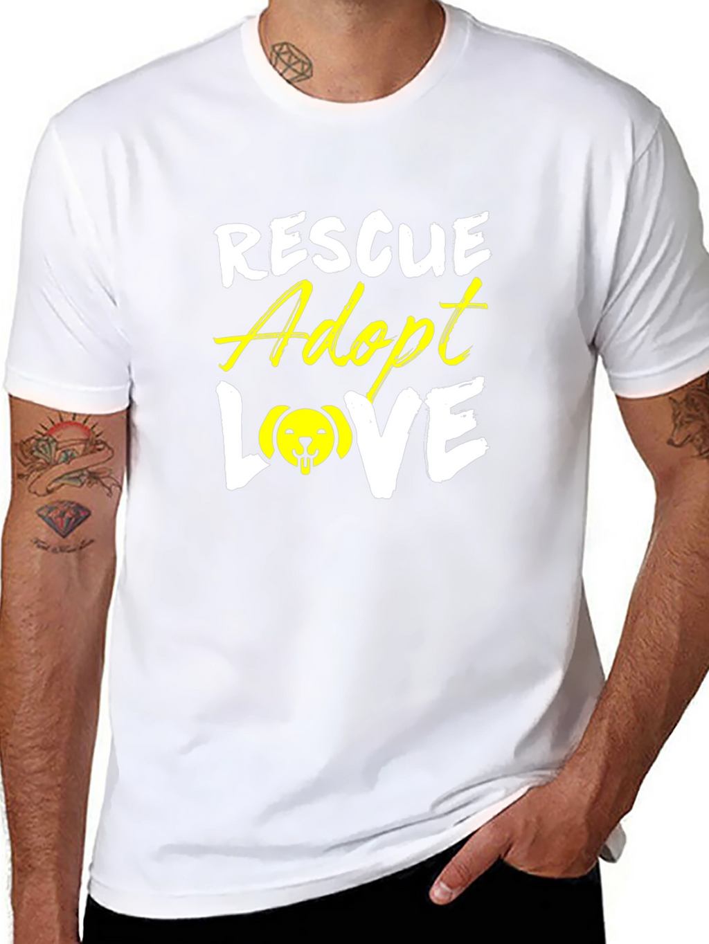 Rescue Adopt Love T-Shirt