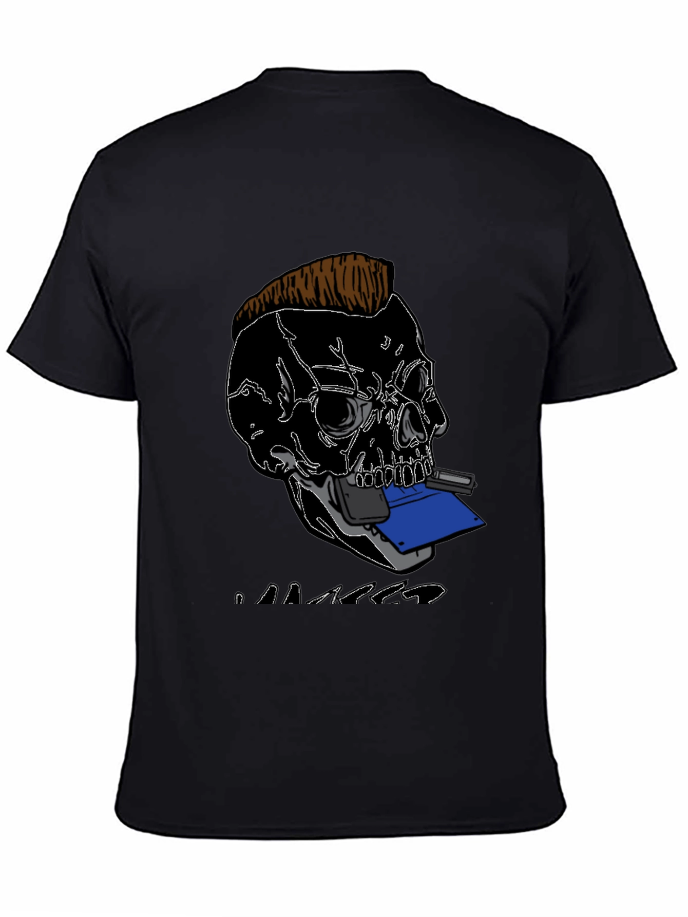 Skull Gamer T-Shirt - Black