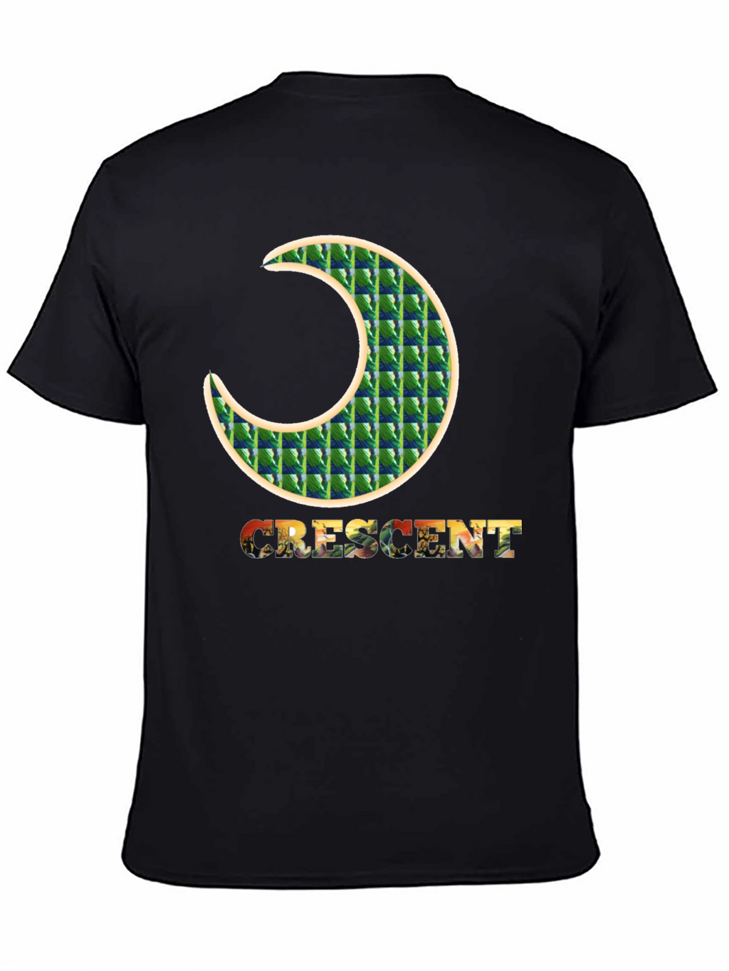 Crescent Moon Graphic Black Tee