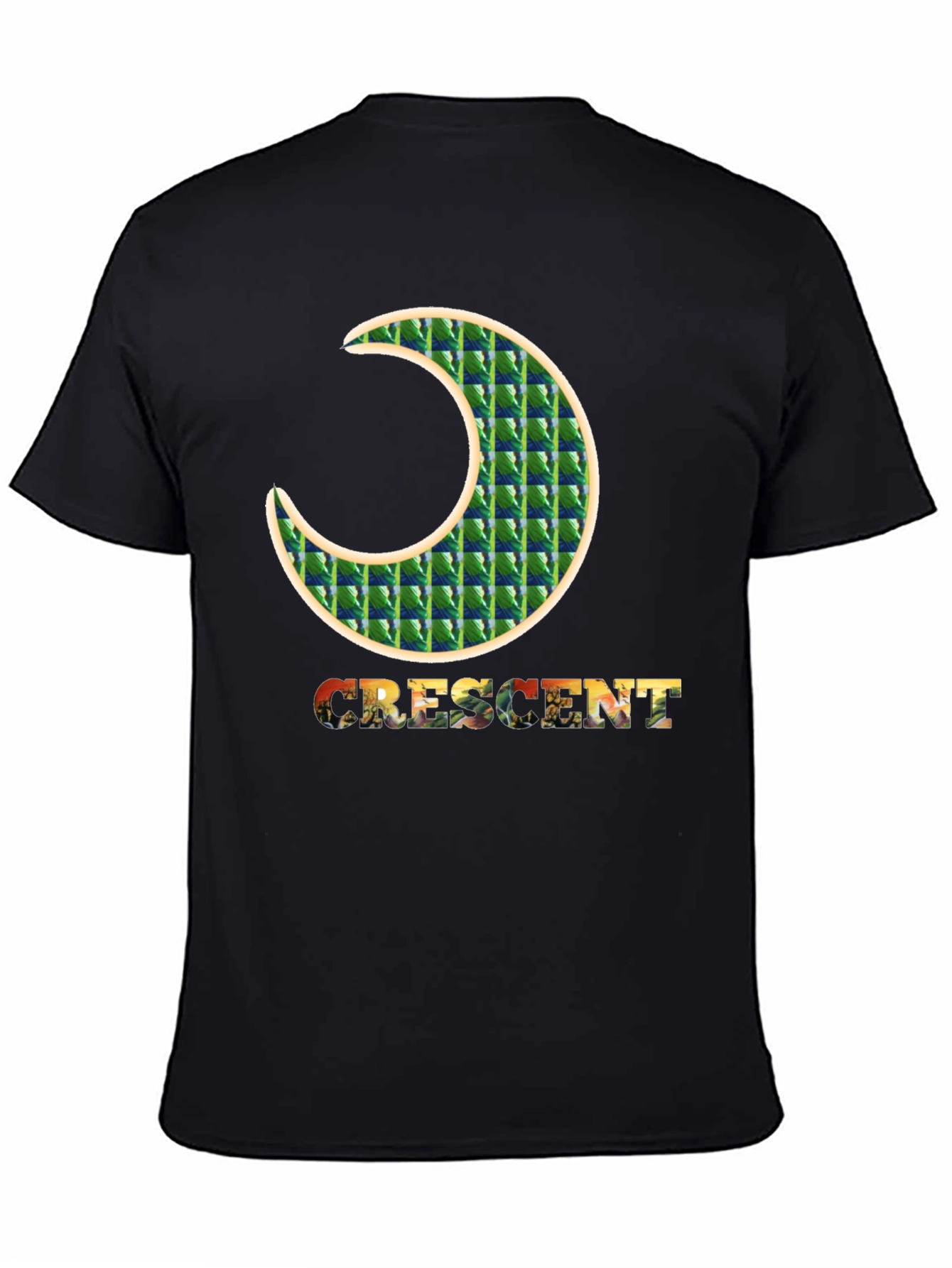 Crescent Moon Graphic Black Tee