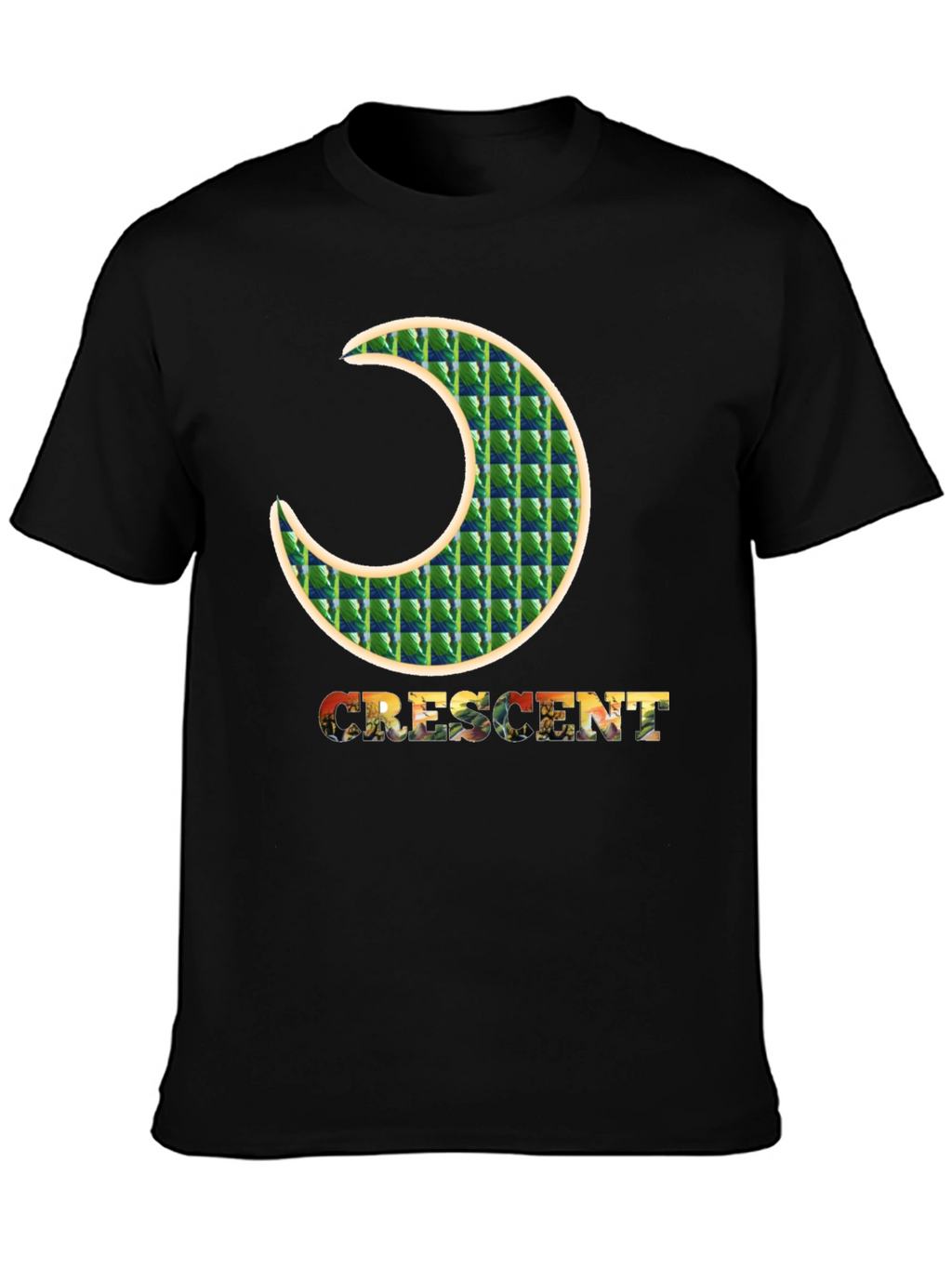 Crescent Moon Graphic Black Tee