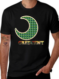 Crescent Moon Graphic Black Tee