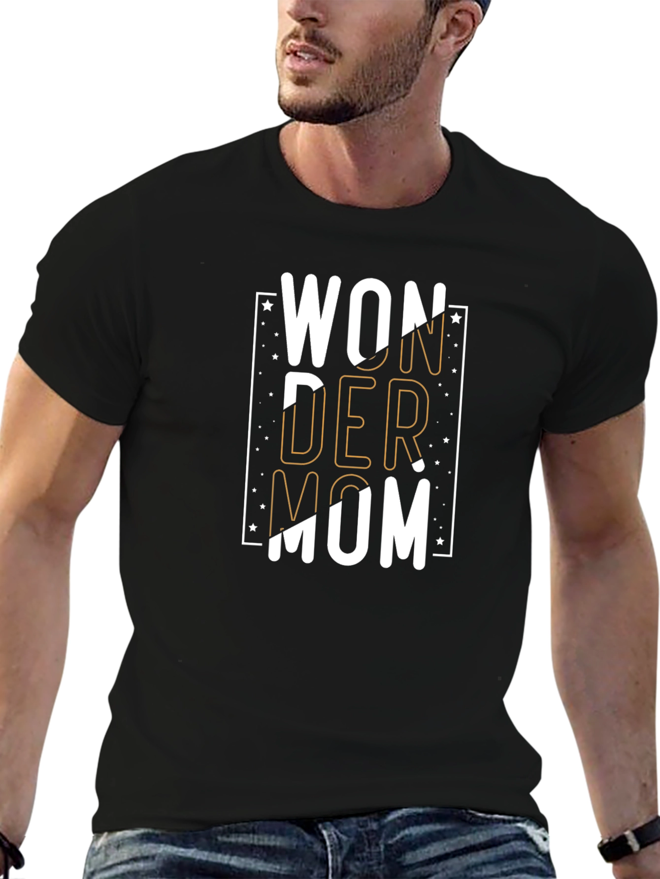 Wonder Mom Black Graphic T-Shirt