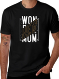 Wonder Mom Black Graphic T-Shirt