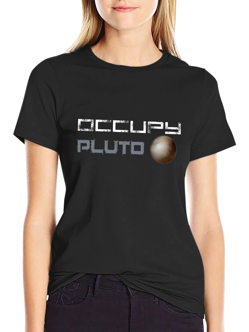 Occupy Pluto Graphic Tee - Space Exploration T-Shirt
