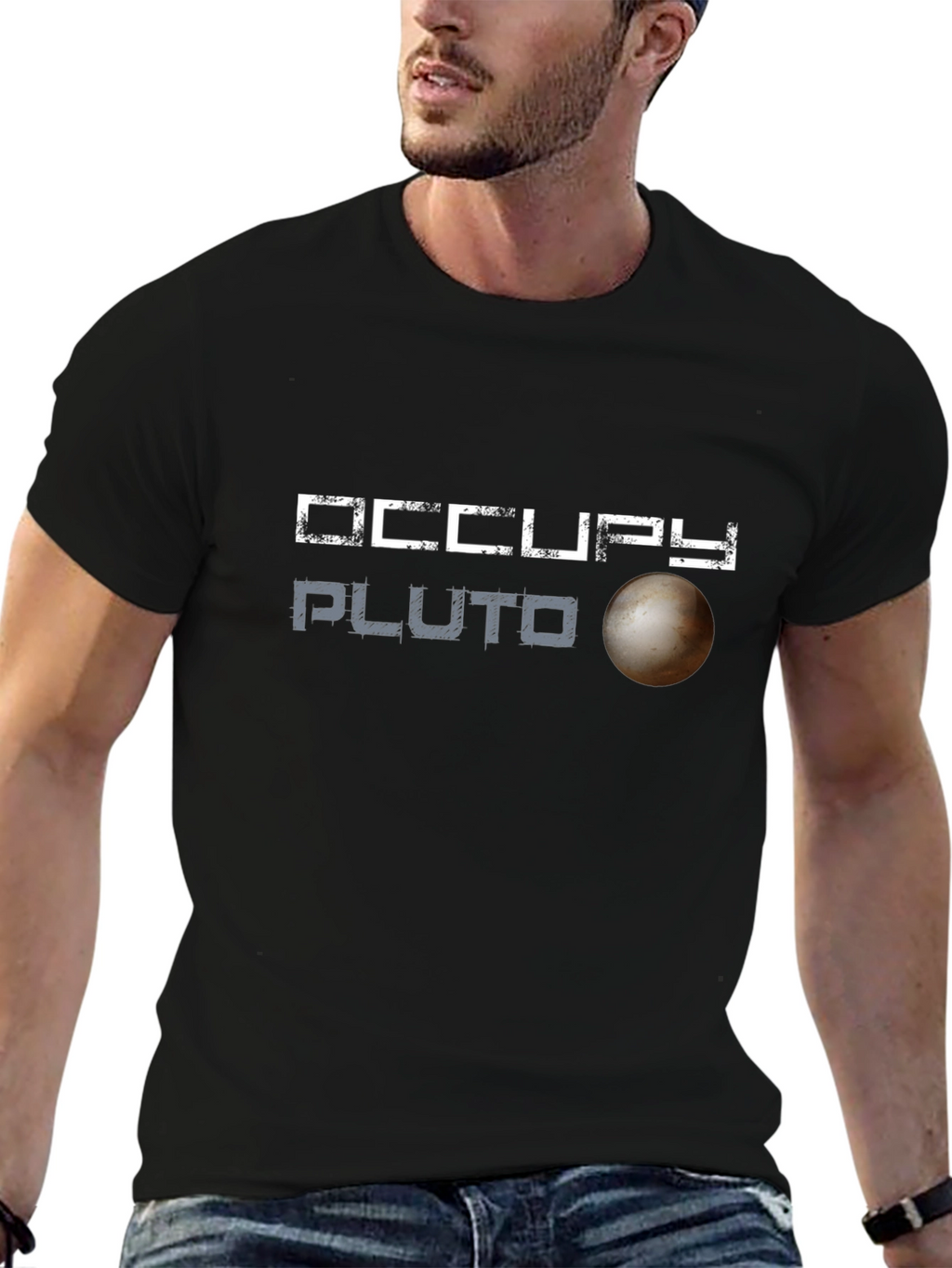 Occupy Pluto Graphic Tee - Space Exploration T-Shirt