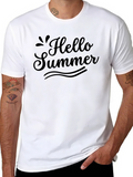 Hello Summer Black Graphic Tee