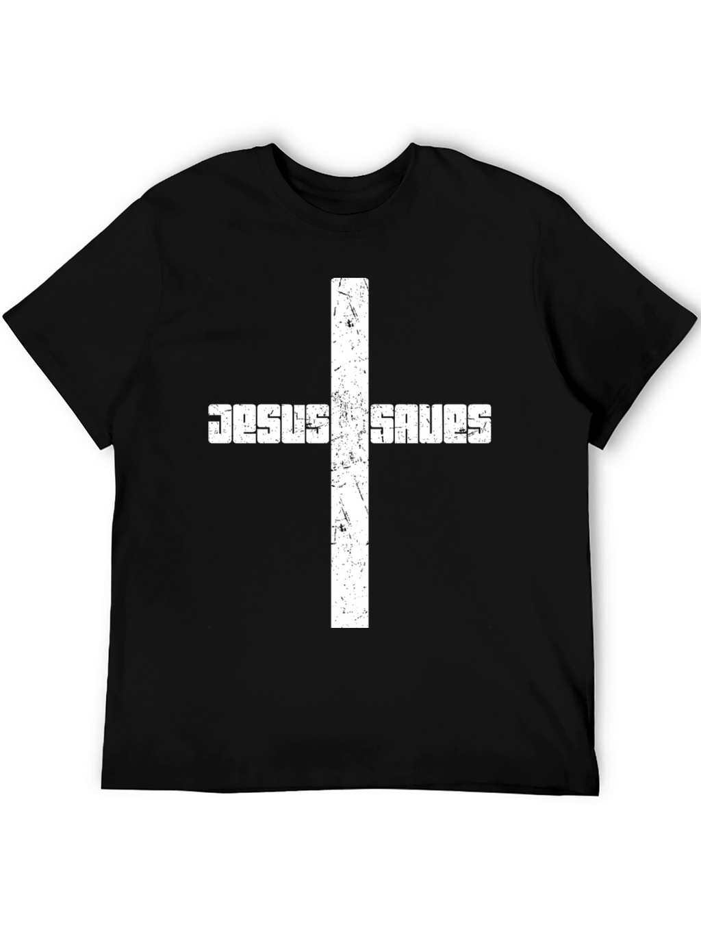Jesus Saves Black Graphic T-Shirt