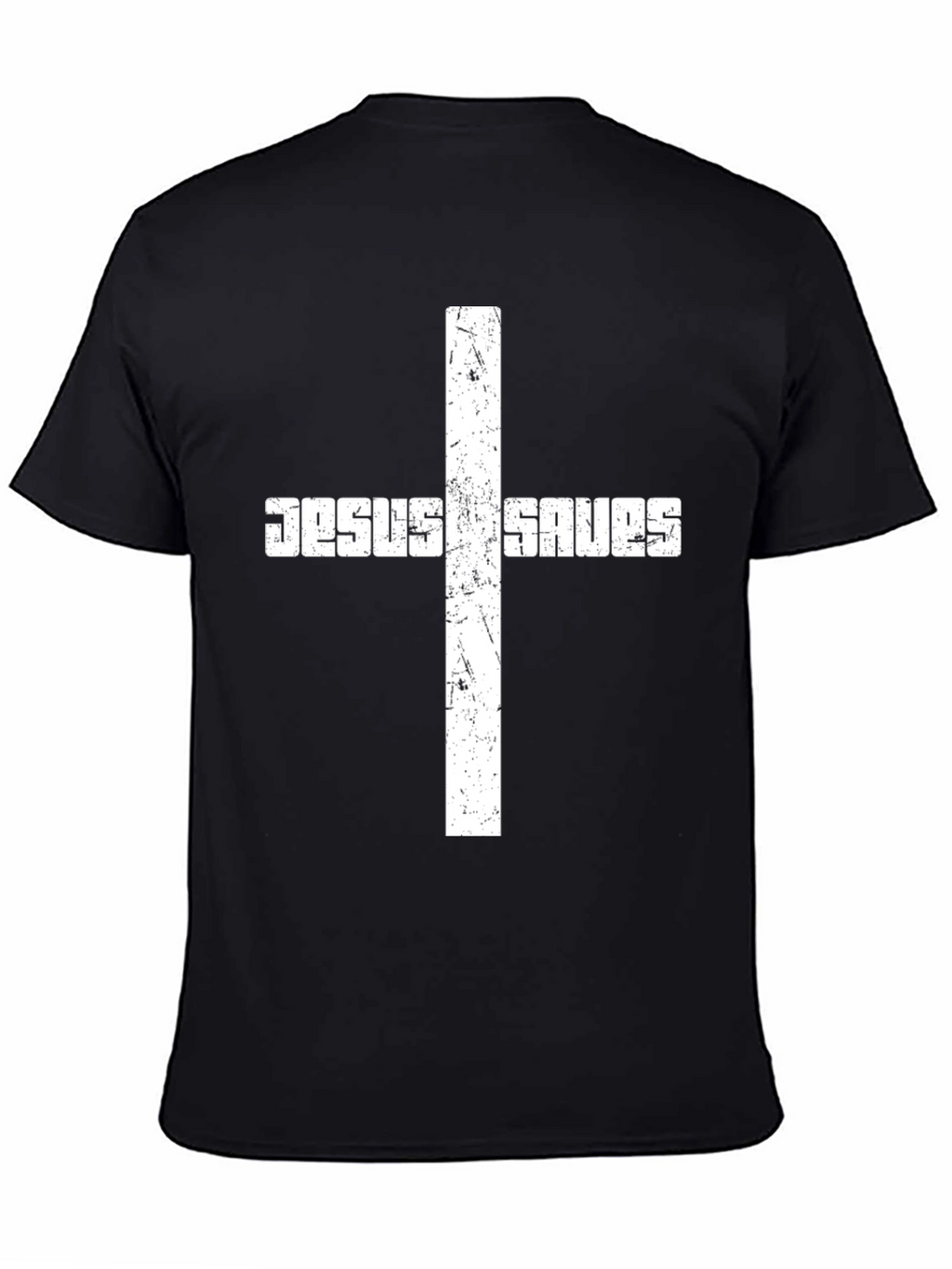 Jesus Saves Black Graphic T-Shirt
