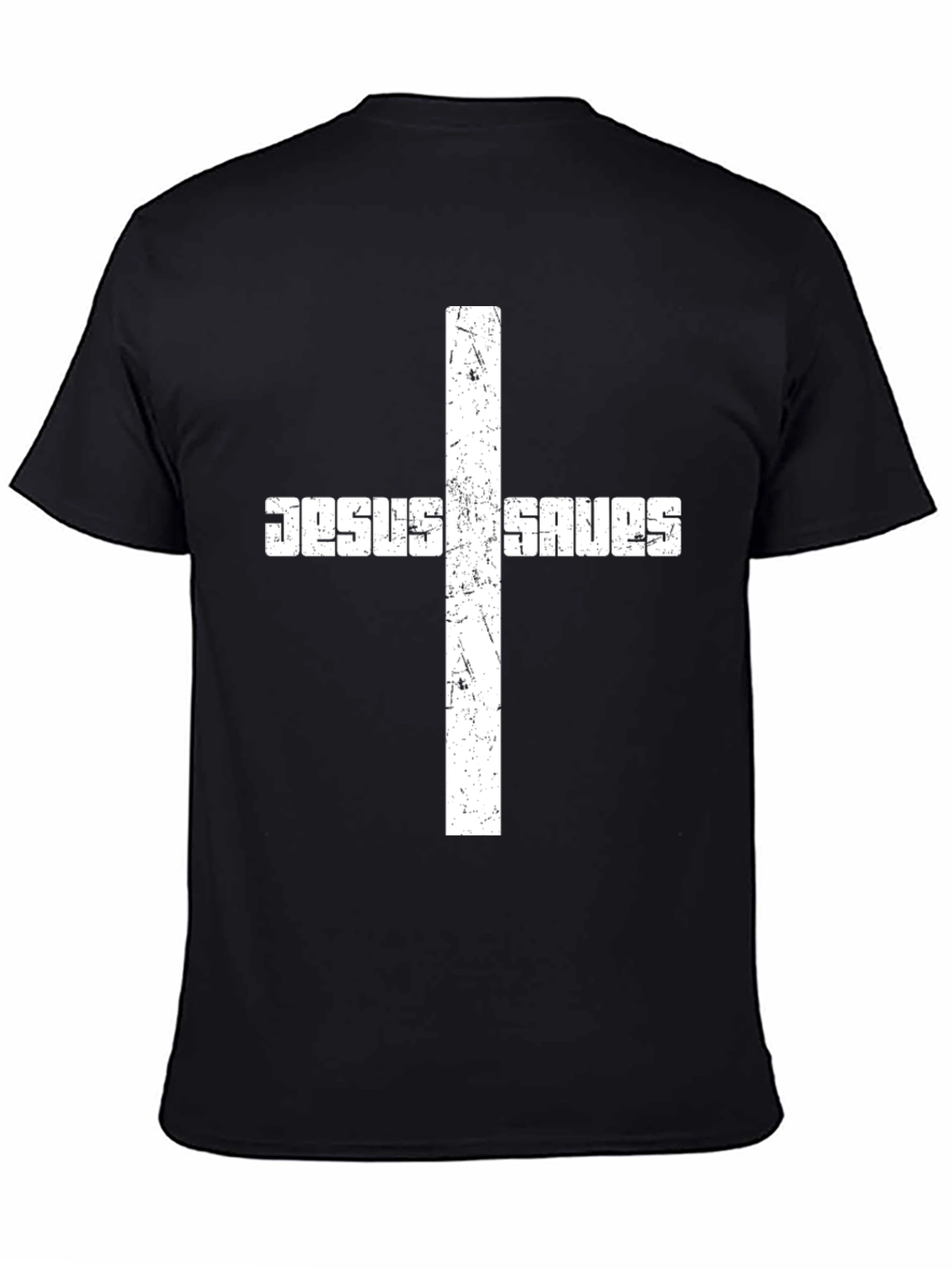 Jesus Saves Black Graphic T-Shirt