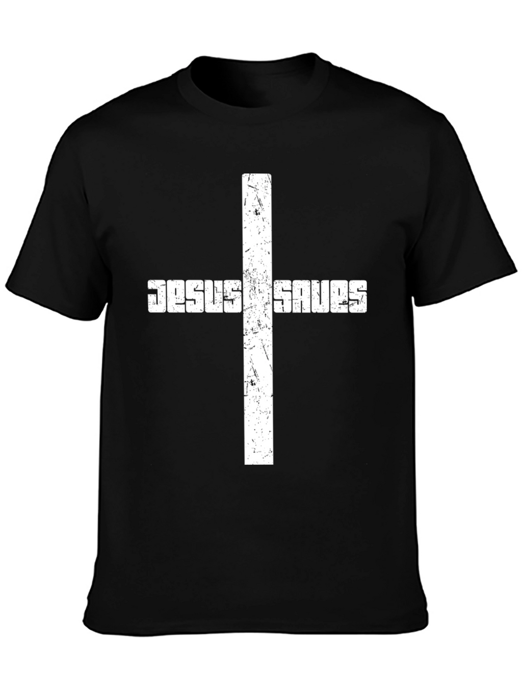 Jesus Saves Black Graphic T-Shirt