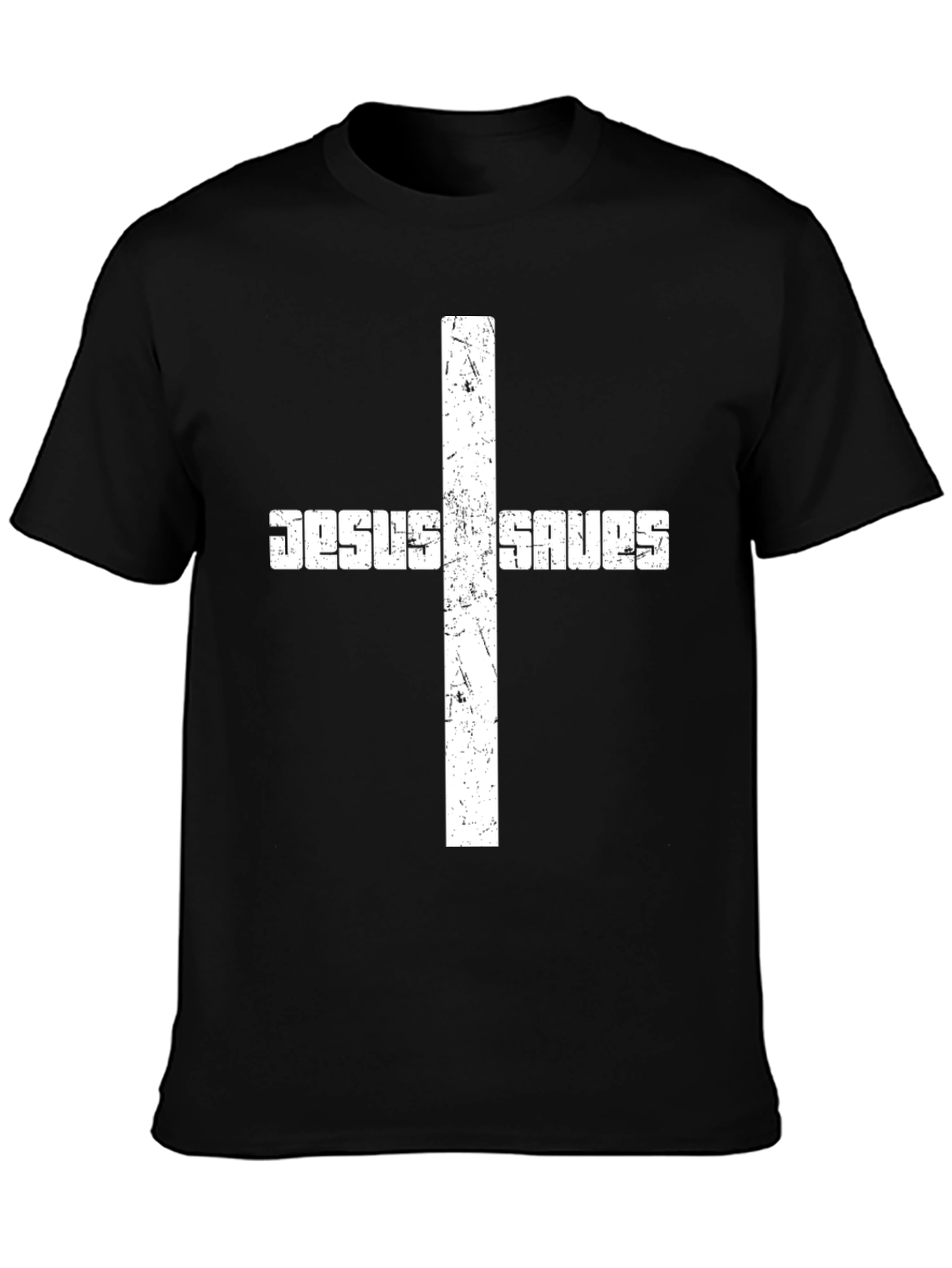 Jesus Saves Black Graphic T-Shirt