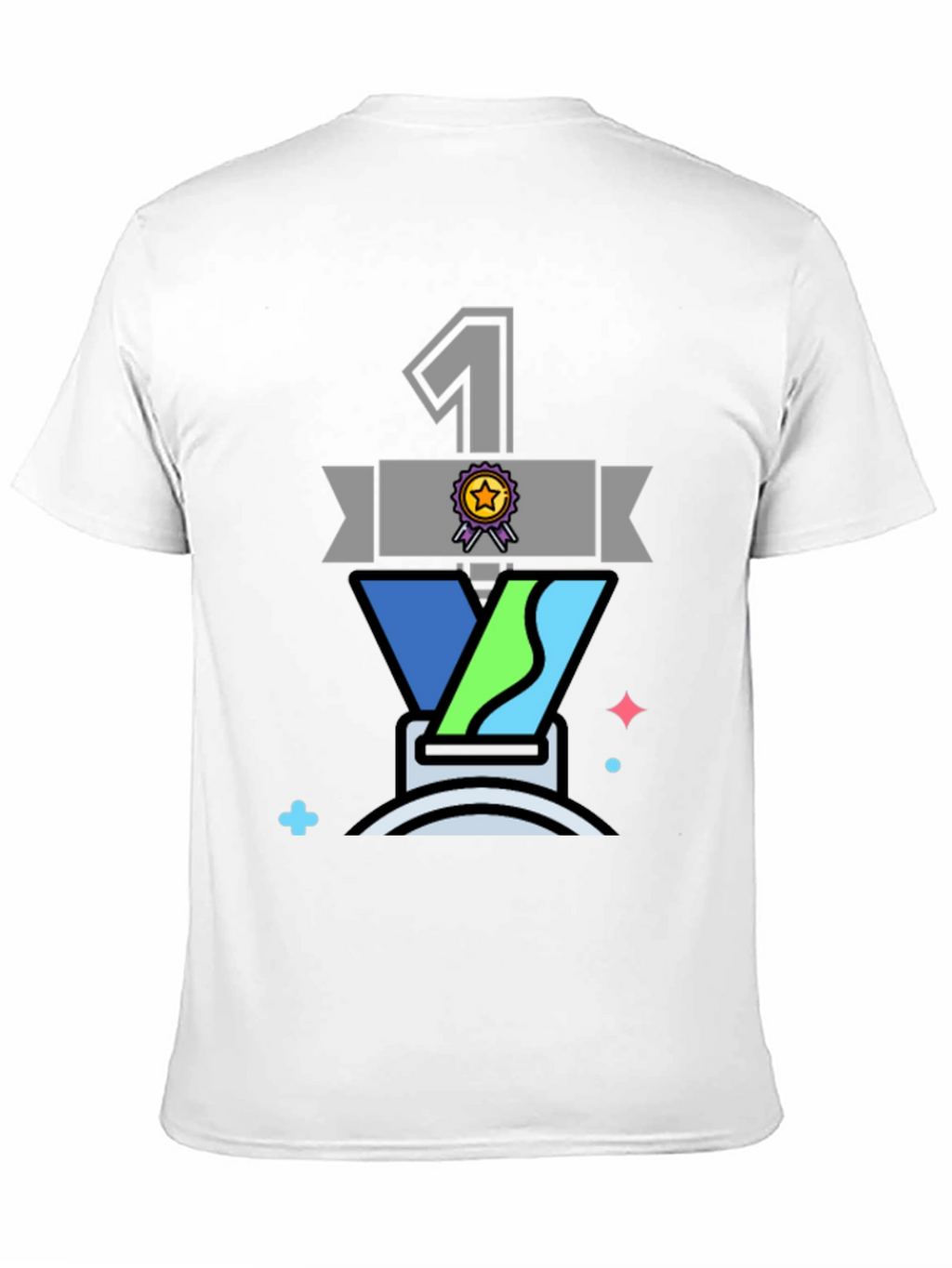 Champion #1 Graphic T-Shirt - Black Cotton Blend