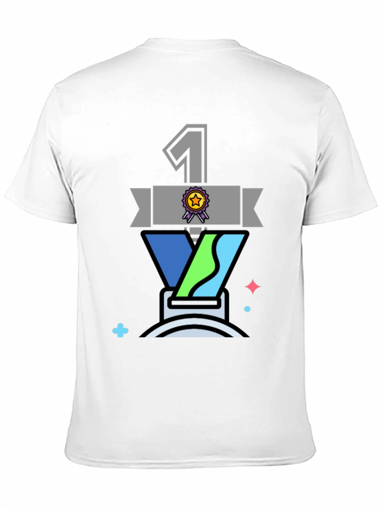 Champion #1 Graphic T-Shirt - Black Cotton Blend