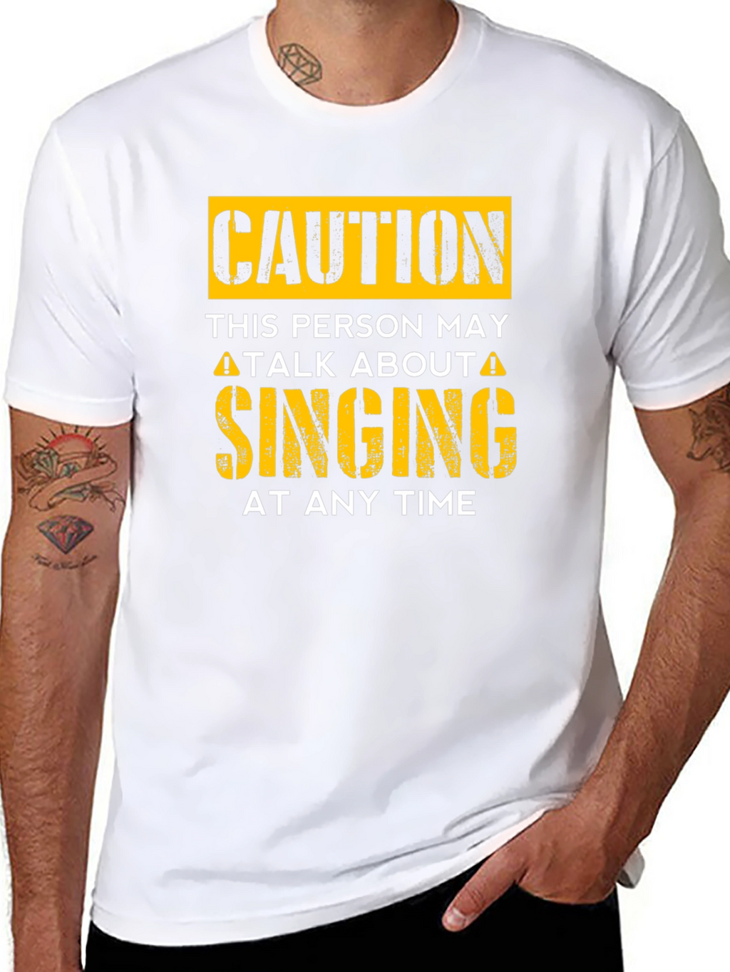Caution May Talk About Singing T-Shirt