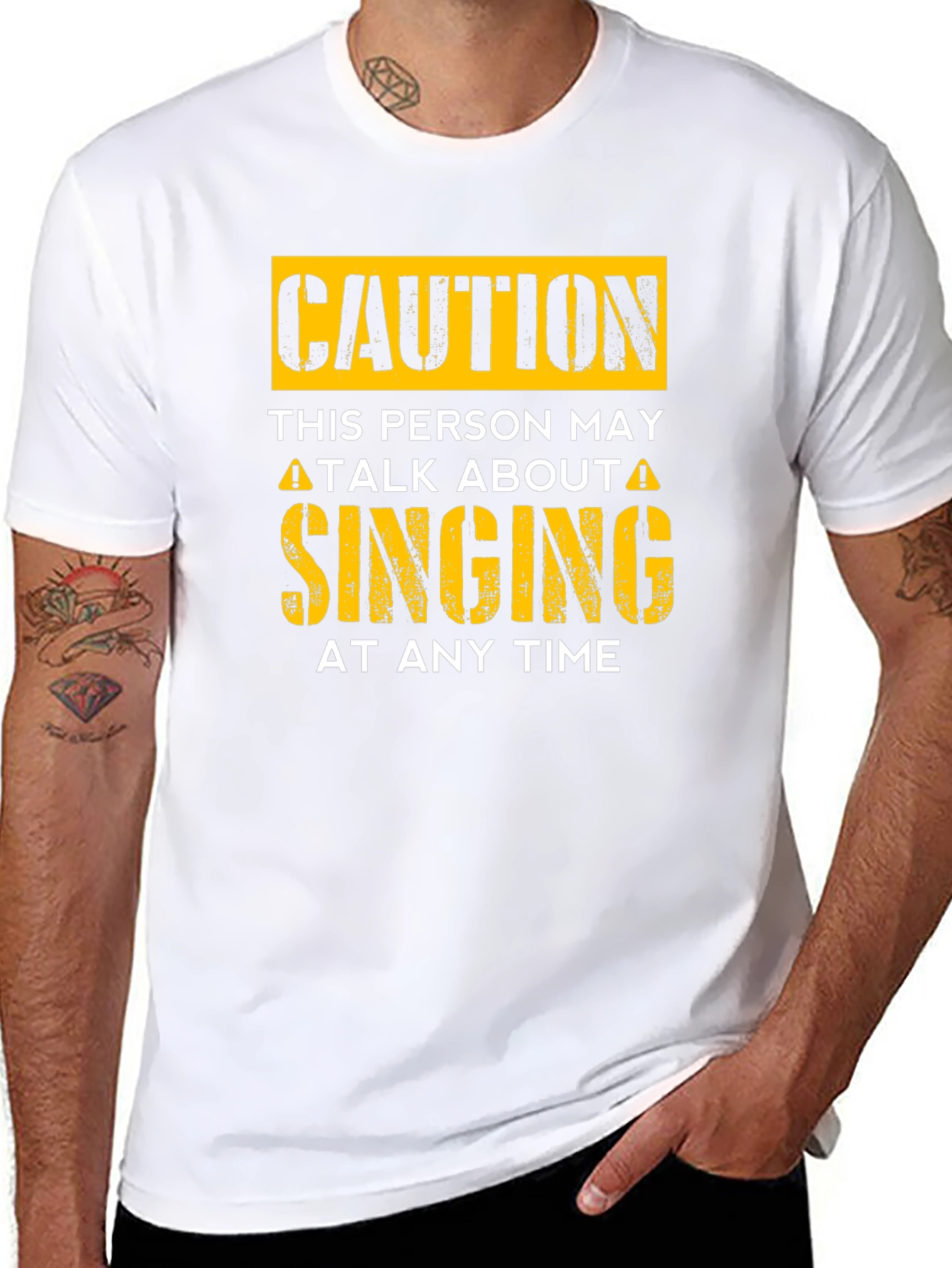 Caution May Talk About Singing T-Shirt