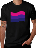 Bisexual Pride Flag T-Shirt - Black LGBTQ+ Tee