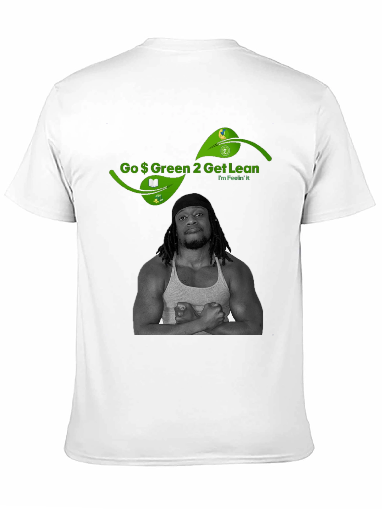 Go Green 2 Get Lean Black Graphic Tee