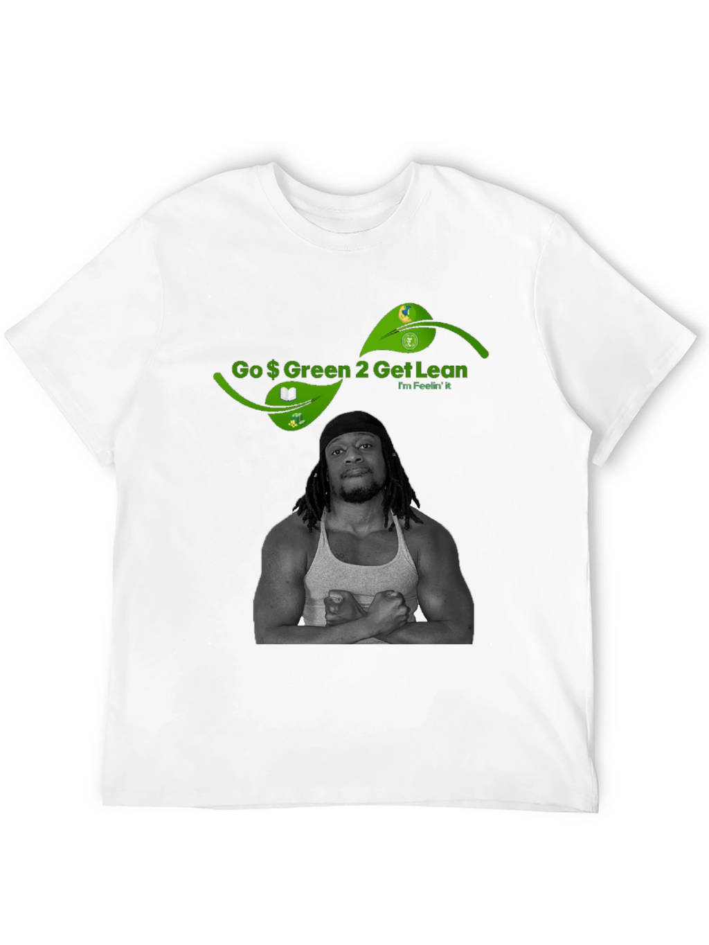 Go Green 2 Get Lean Black Graphic Tee