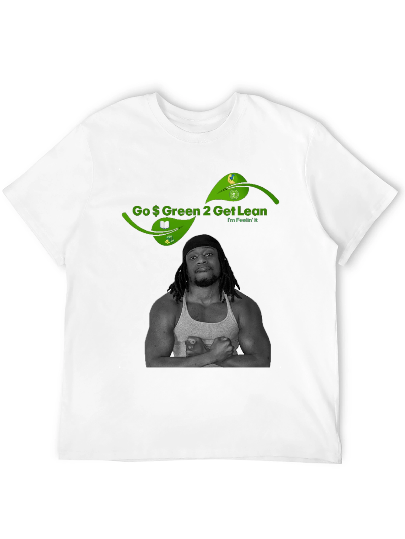 Go Green 2 Get Lean Black Graphic Tee