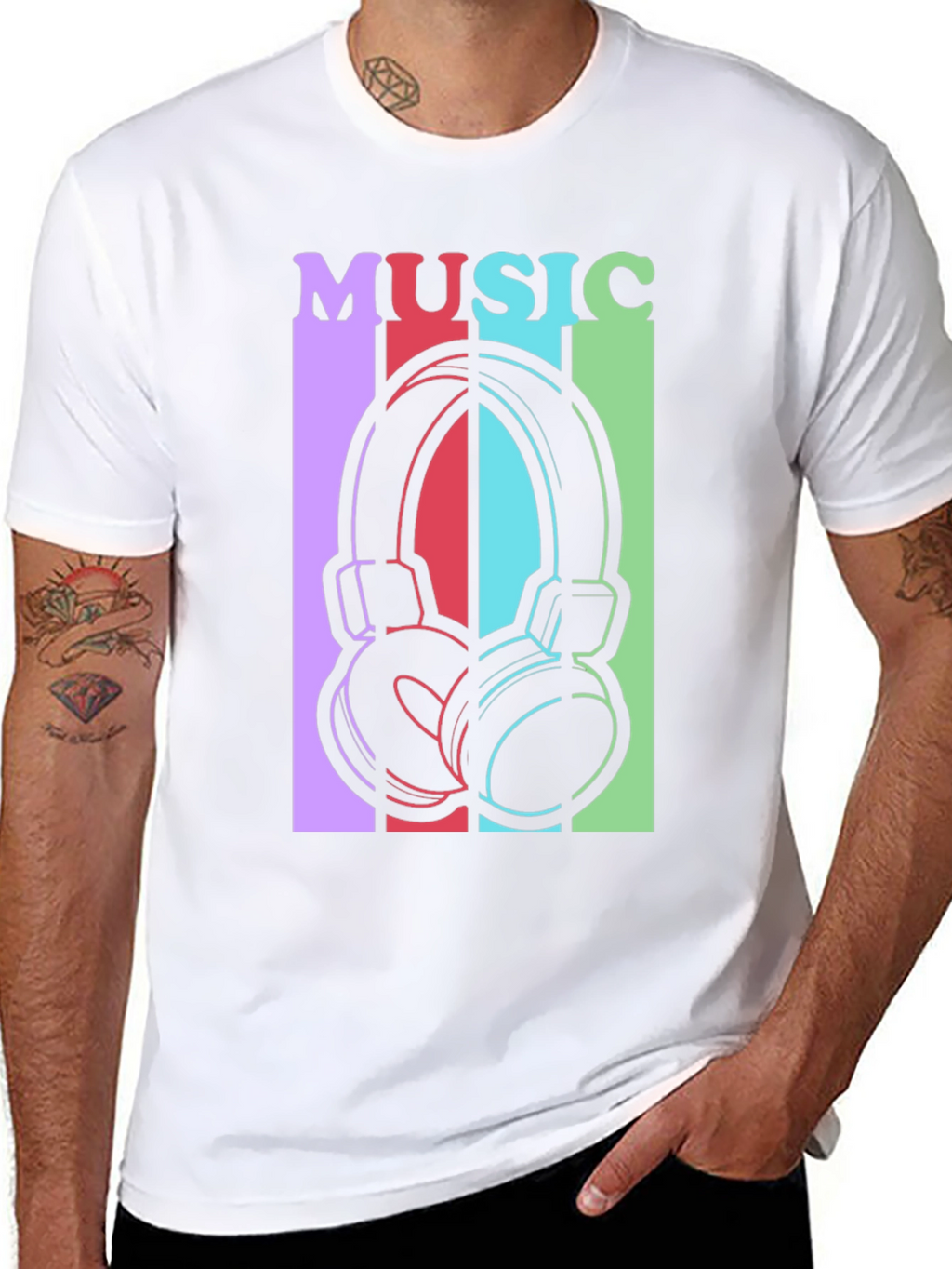 Music Headphones Graphic Tee - Stylish Unisex T-Shirt