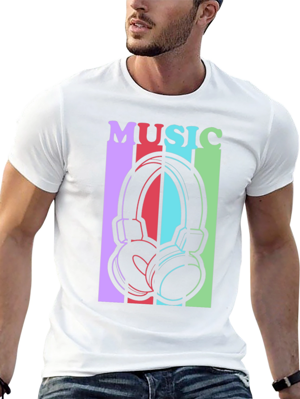 Music Headphones Graphic Tee - Stylish Unisex T-Shirt