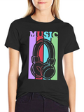 Music Headphones Graphic Tee - Stylish Unisex T-Shirt