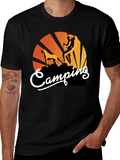 Camping Adventure Tee: Hiking Dog Graphic T-Shirt
