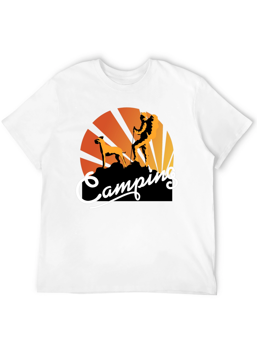 Camping Adventure Tee: Hiking Dog Graphic T-Shirt