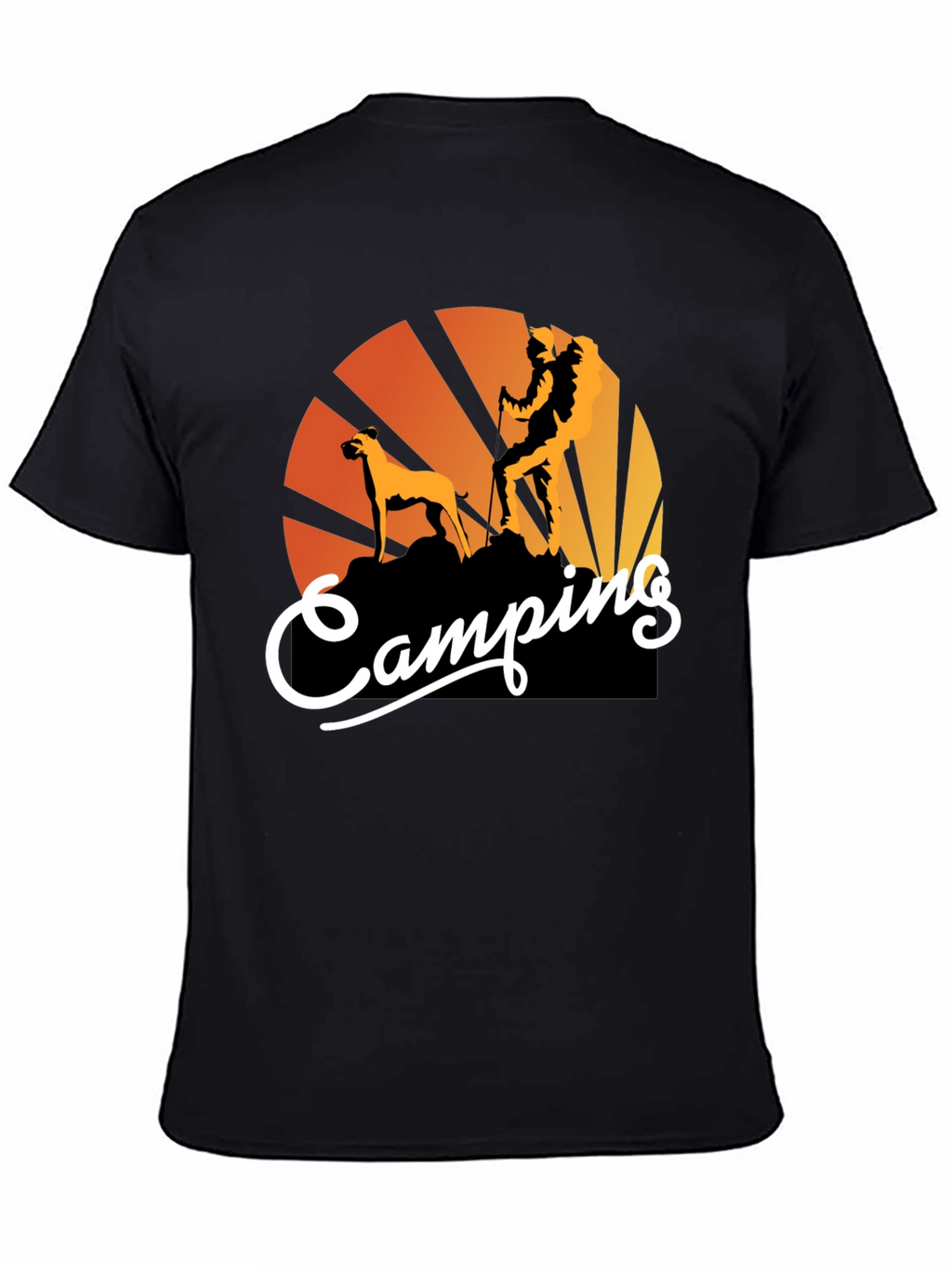 Camping Adventure Tee: Hiking Dog Graphic T-Shirt