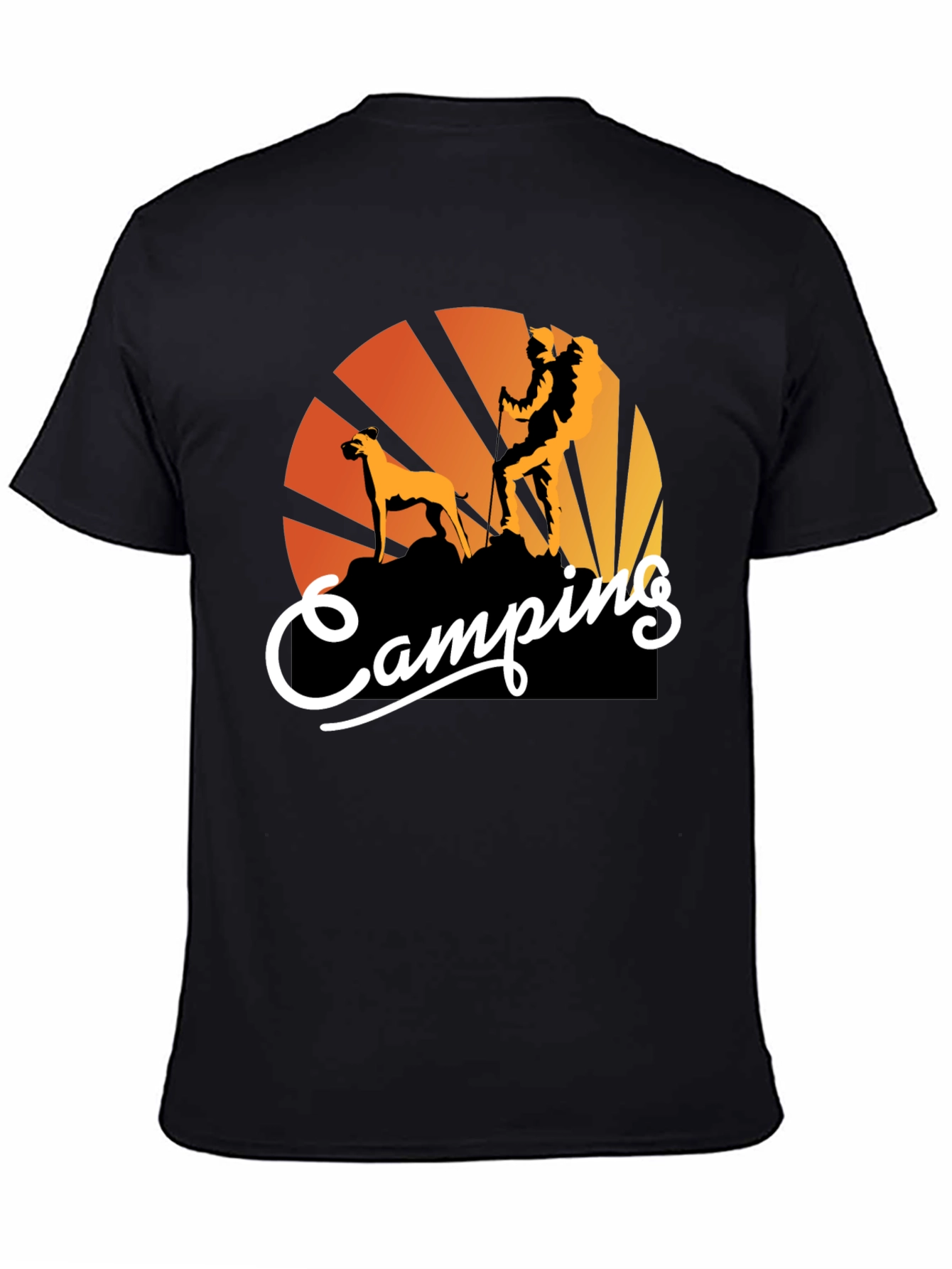 Camping Adventure Tee: Hiking Dog Graphic T-Shirt