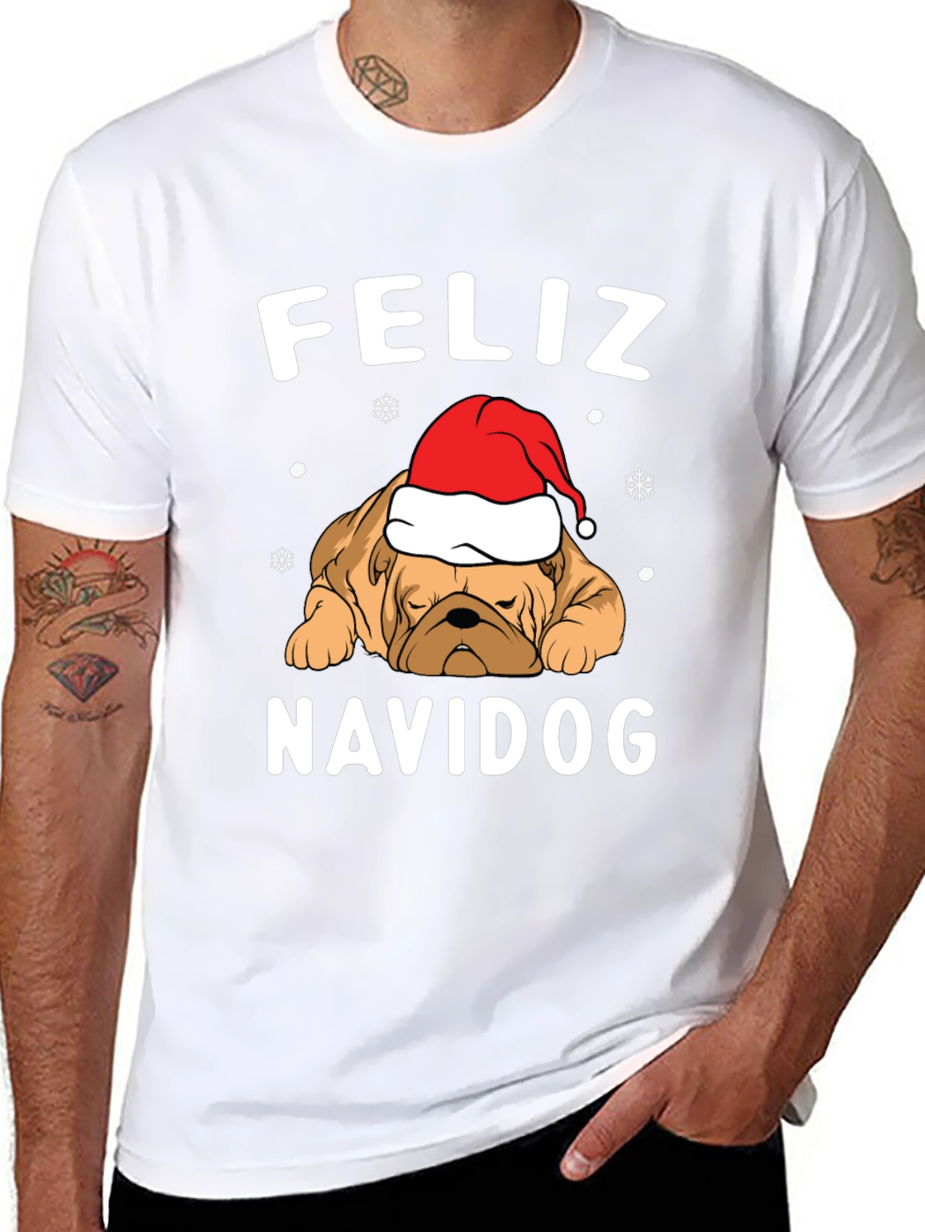 Feliz Navidog T-Shirt - Christmas Dog Tee