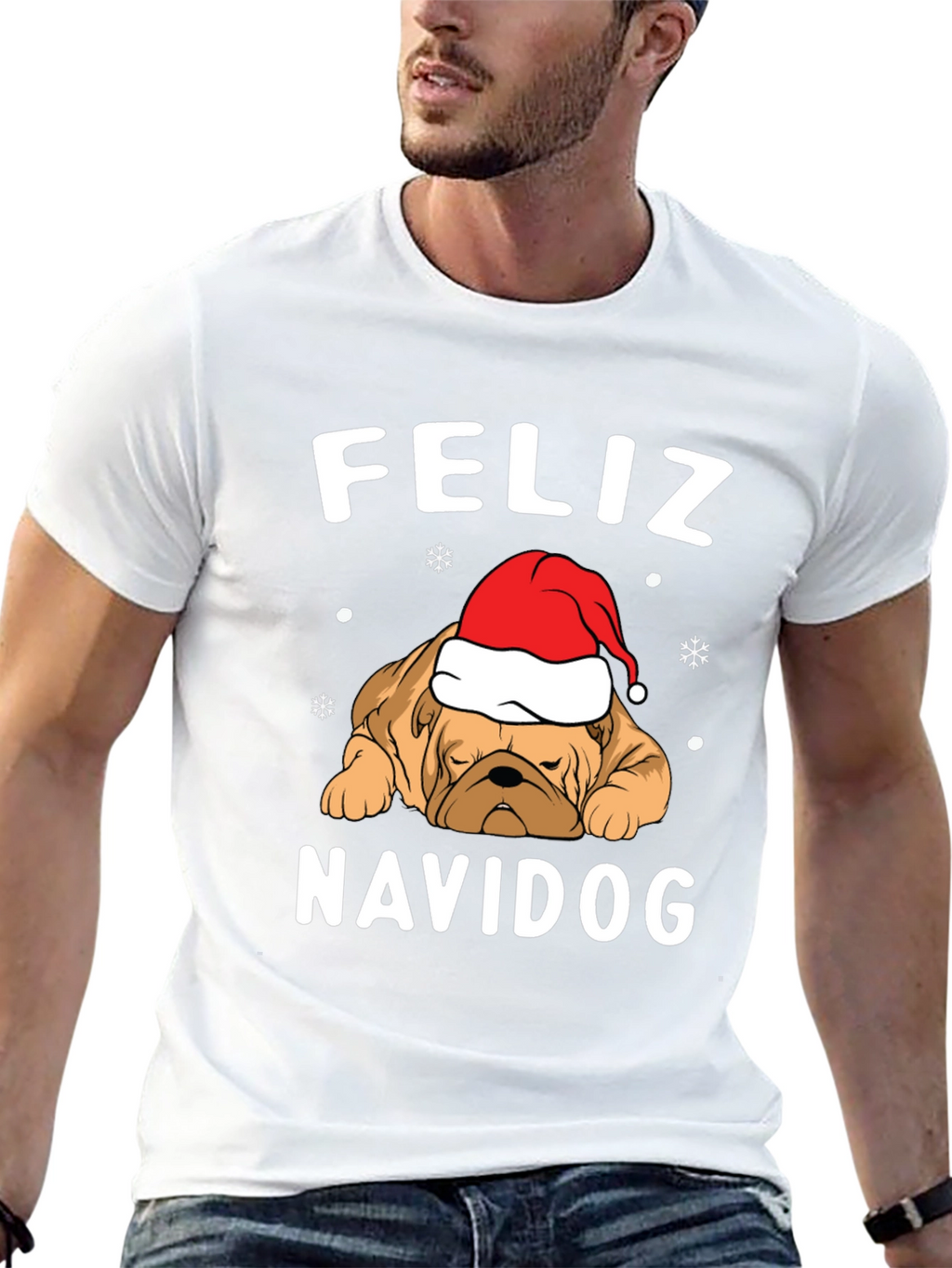Feliz Navidog T-Shirt - Christmas Dog Tee